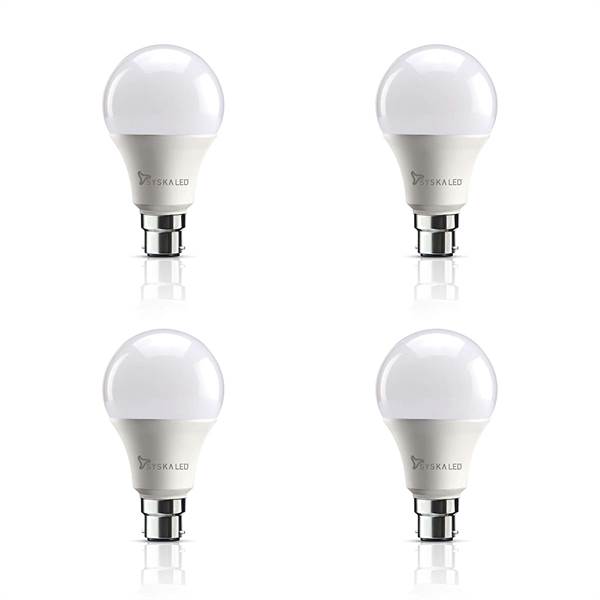 Buy SYSKA SSK Base B22 9-Watt LED Bulb (Pack Of 4, White) Online At ...